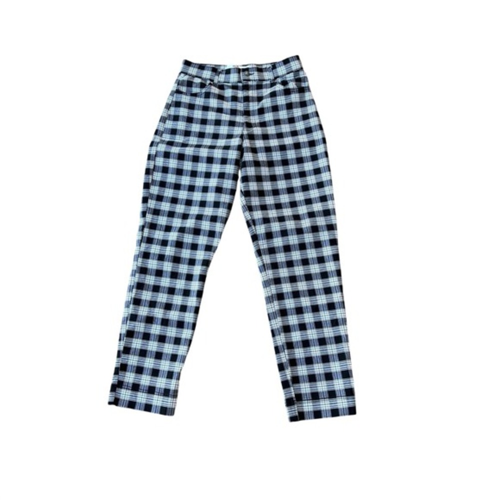 Hollister Plaid Trousers Small High Rise Preppy Grunge Alt Goth Dark Aesthetic